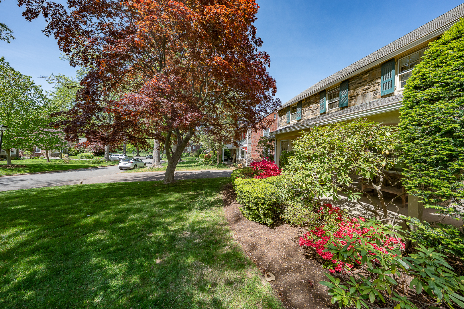 519 Mercer Road Merion Station, PA 19066 - Photo 8 of 58 a backyard of a house with lots of green space and plants