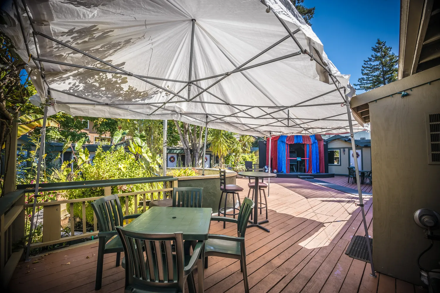 a view of outdoor space with seating area