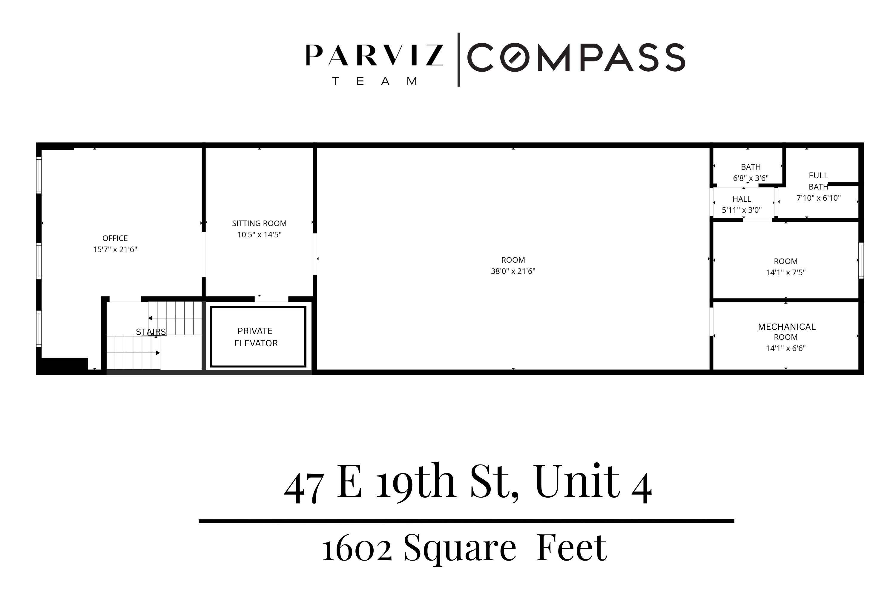 47 East 19th Street, Unit 4 Manhattan, NY 10003 - Photo 11 of 11 a black and white photo of a white wall