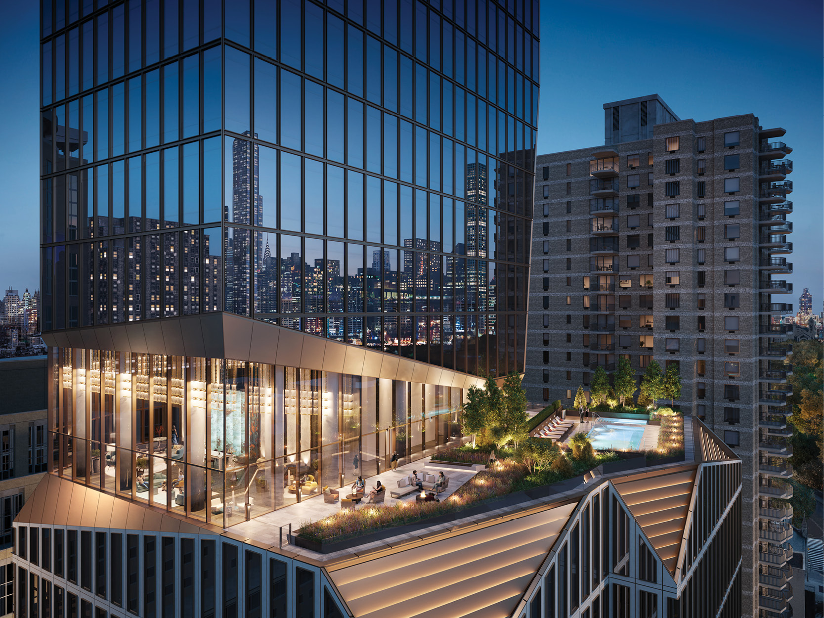 50 West 66th Street, Unit 7B Manhattan, NY 10023 - Photo 20 of 24 a view of a balcony with chairs