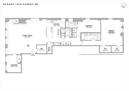 $4,395,000 | 48 East 13th Street, Unit 8B | Greenwich Village