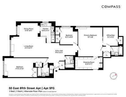 $2,495,000 | 50 East 89th Street, Unit 5FG | Upper East Side