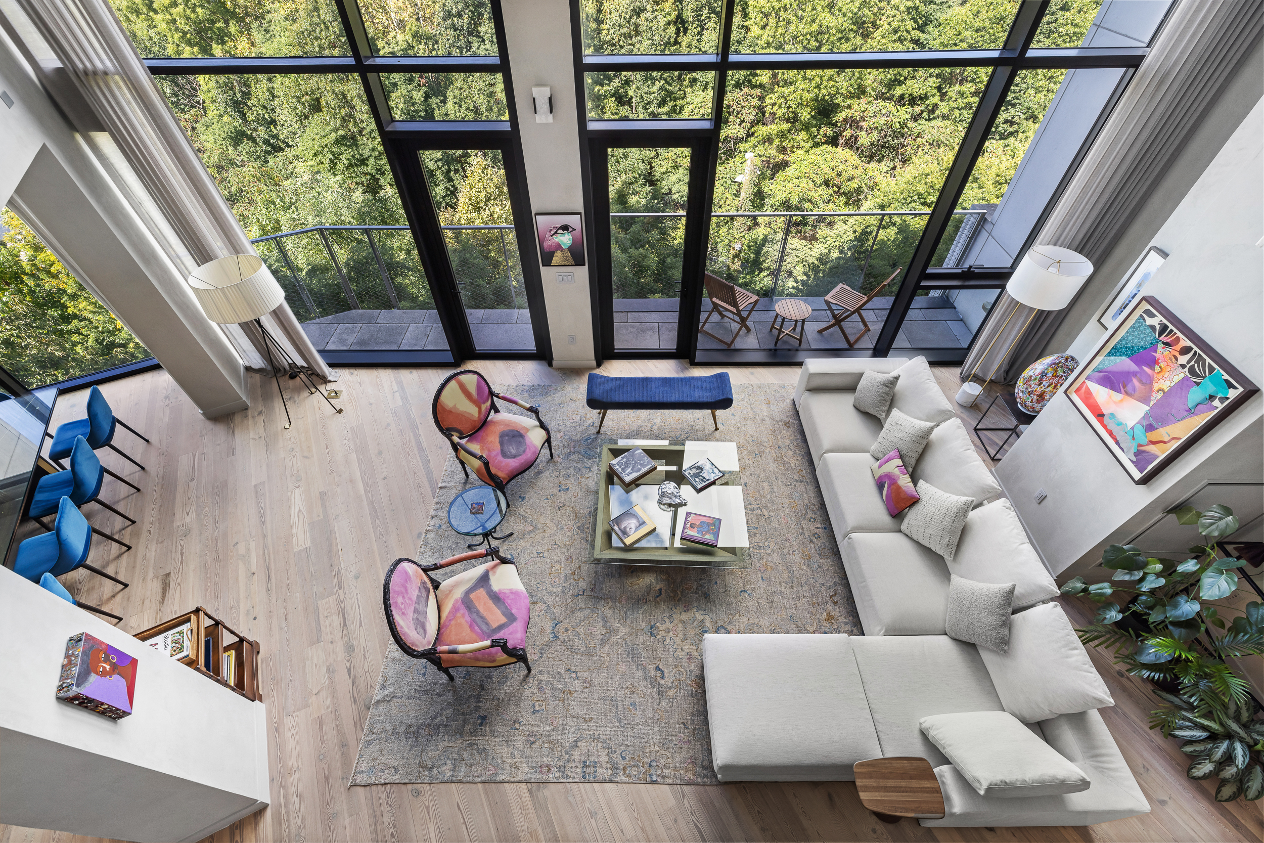 90 Furman Street, Unit N800 Brooklyn, NY 11201 - Photo 14 of 49 a living room with furniture and garden view