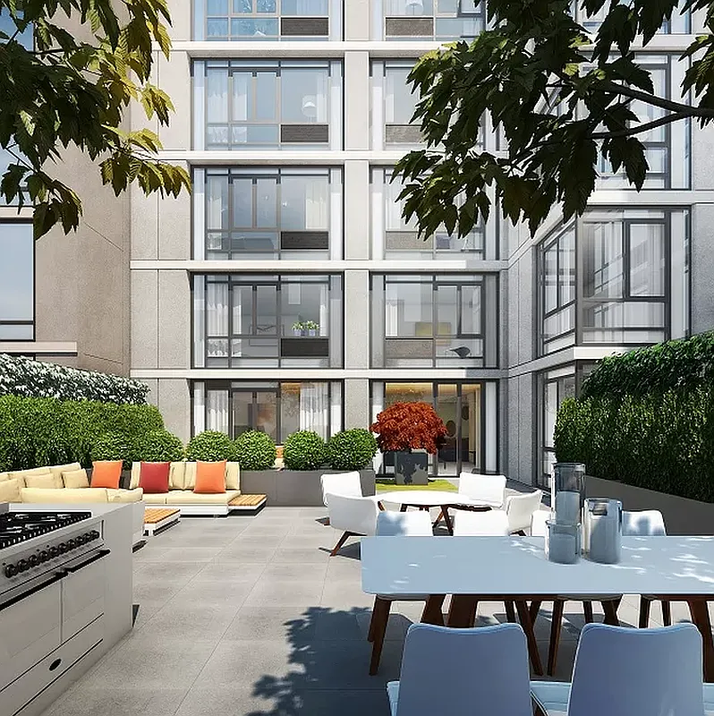 385 1st Avenue, Unit 11A Manhattan, NY 10010 - Photo 8 of 11 a view of a patio with couches table and chairs and potted plants