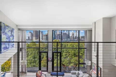 a view of a large window with an outdoor space