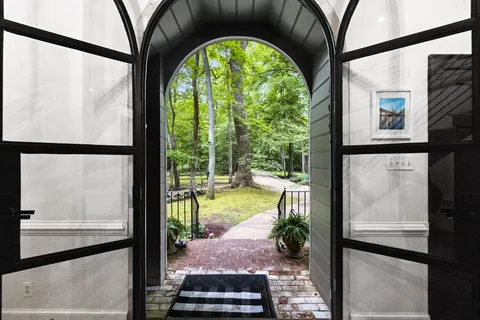 a view of an entryway with a rug