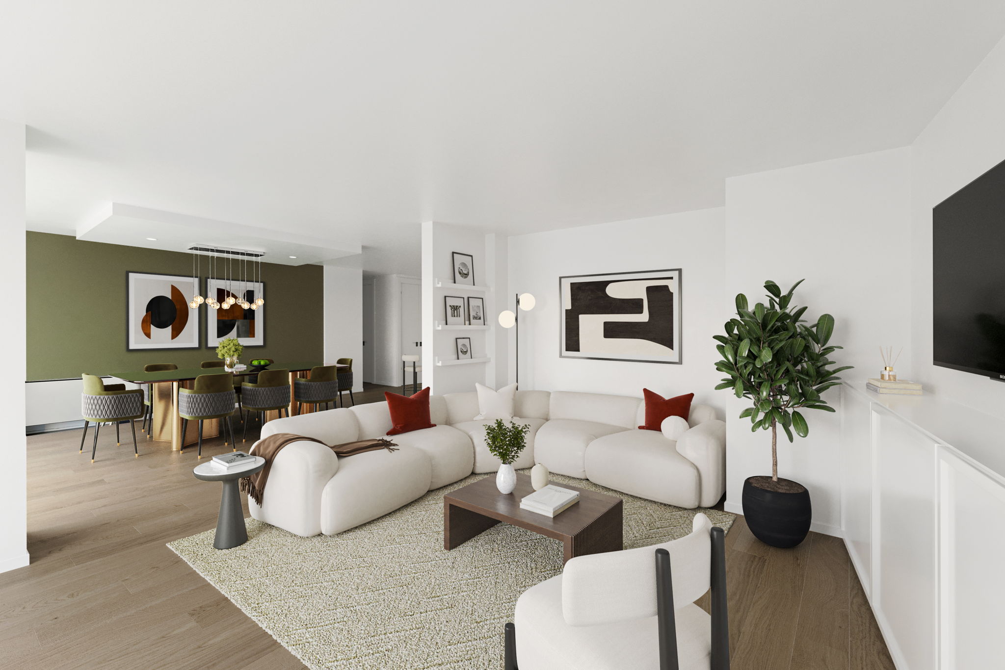 380 Mountain Road, Unit 1906 Union City, NJ 07087 - Photo 3 of 18 a living room with furniture potted plant and a window