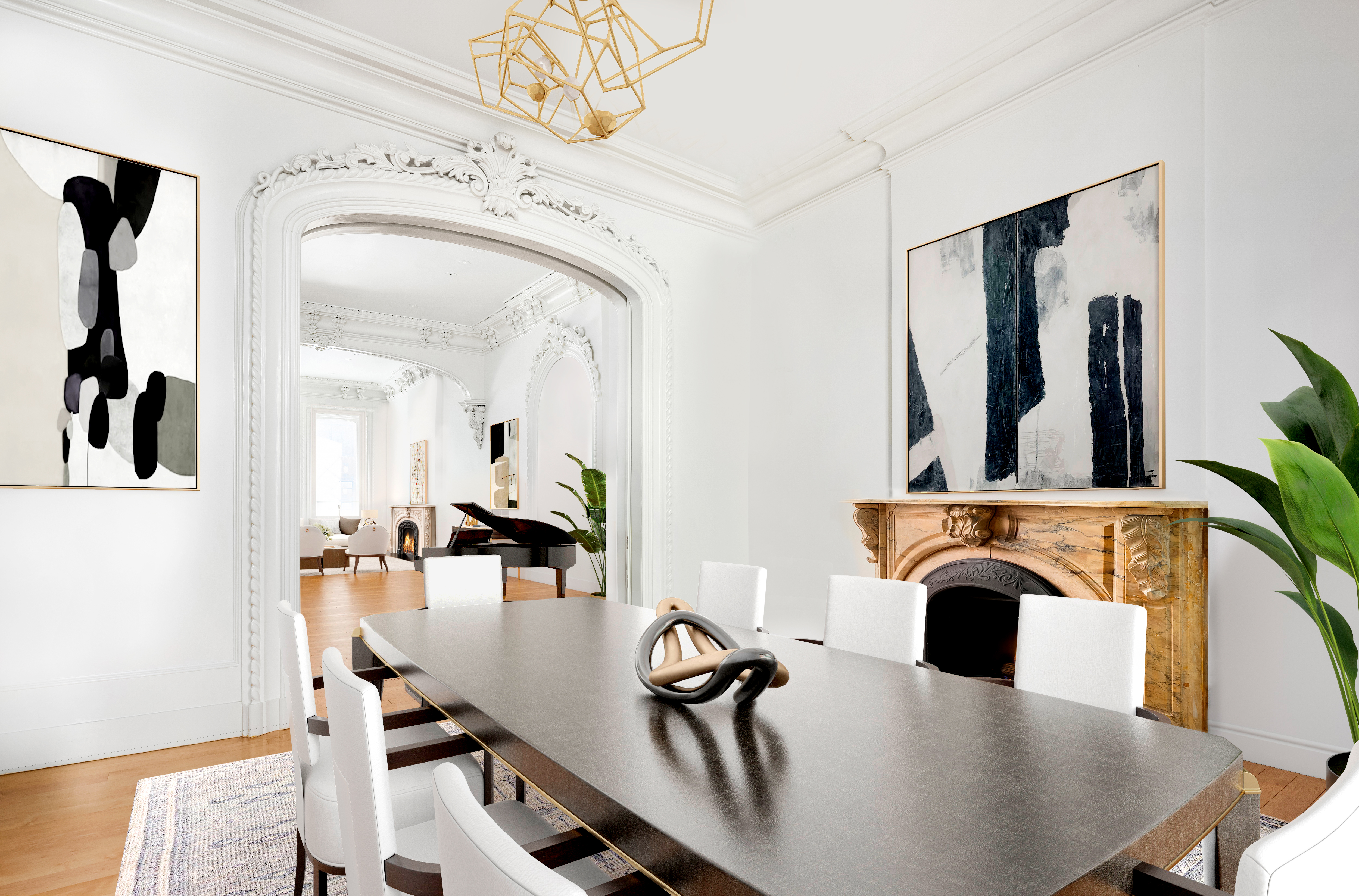 120 East 19th Street Manhattan, NY 10003 - Photo 11 of 33 a view of kitchen and dining area with furniture