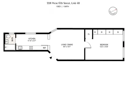 $469,500 | 228 West 17th Street, Unit 4B | Chelsea