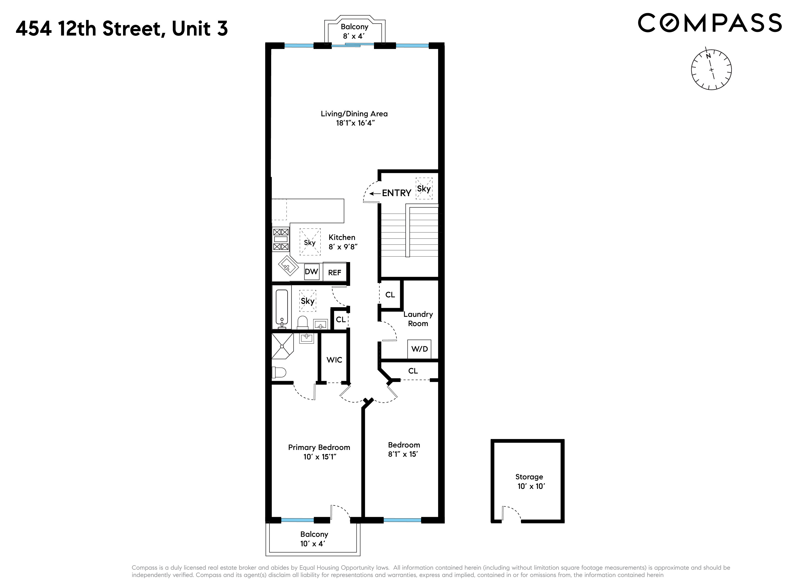 454 12th Street, Unit 3 Brooklyn, NY 11215 - Photo 17 of 18 a picture of a floor plan