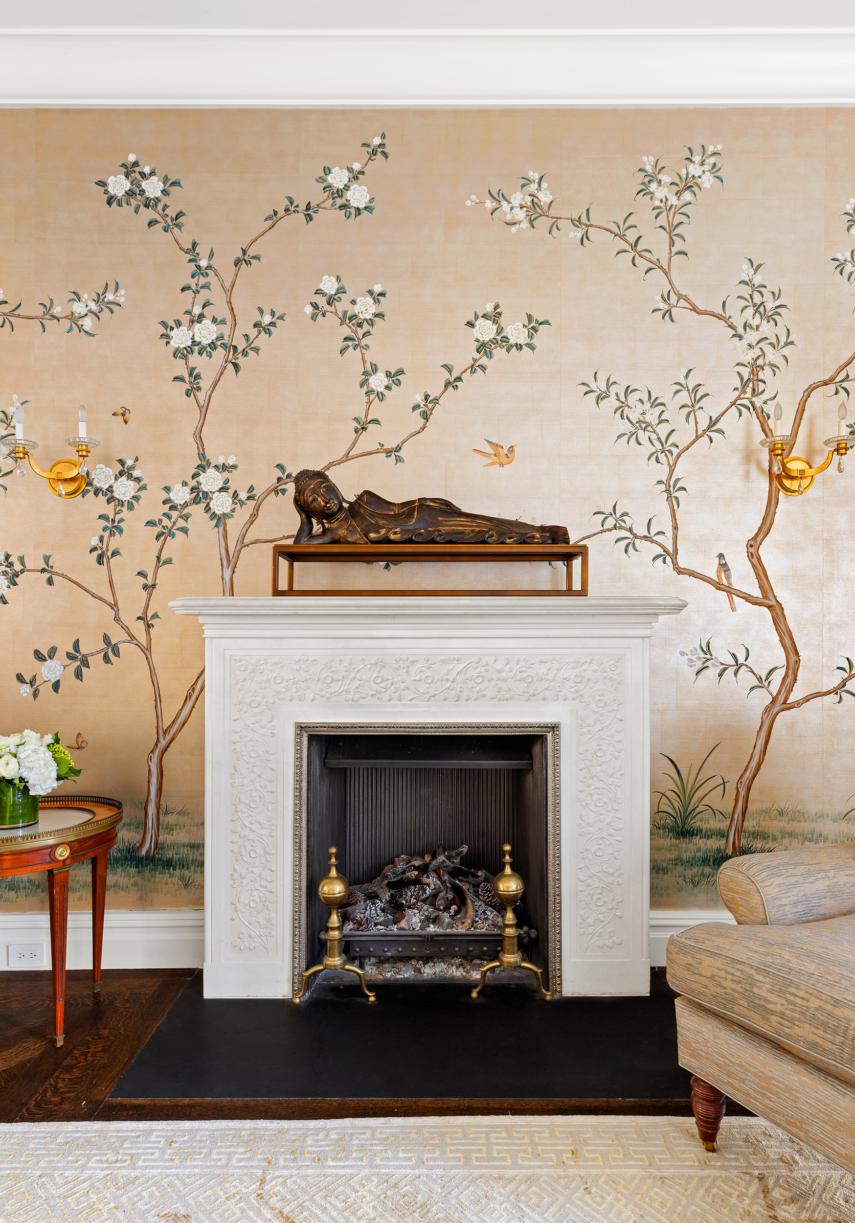 127 East 73rd Street Manhattan, NY 10021 - Photo 25 of 40 a view of a livingroom with furniture and a fireplace