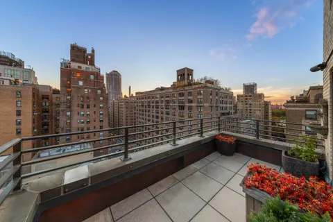 a view of city from balcony