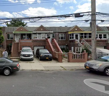 a car parked in front of a building