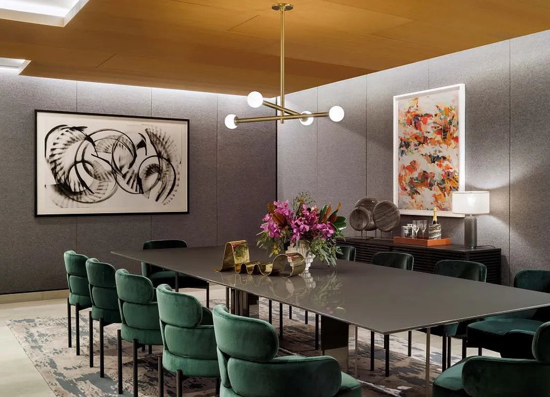 450 Washington Street, Unit 202 Manhattan, NY 10013 - Photo 7 of 14 a view of a dining room with furniture and wooden floor