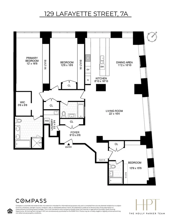 $4,295,000 | 129 Lafayette Street, Unit 7A | SoHo