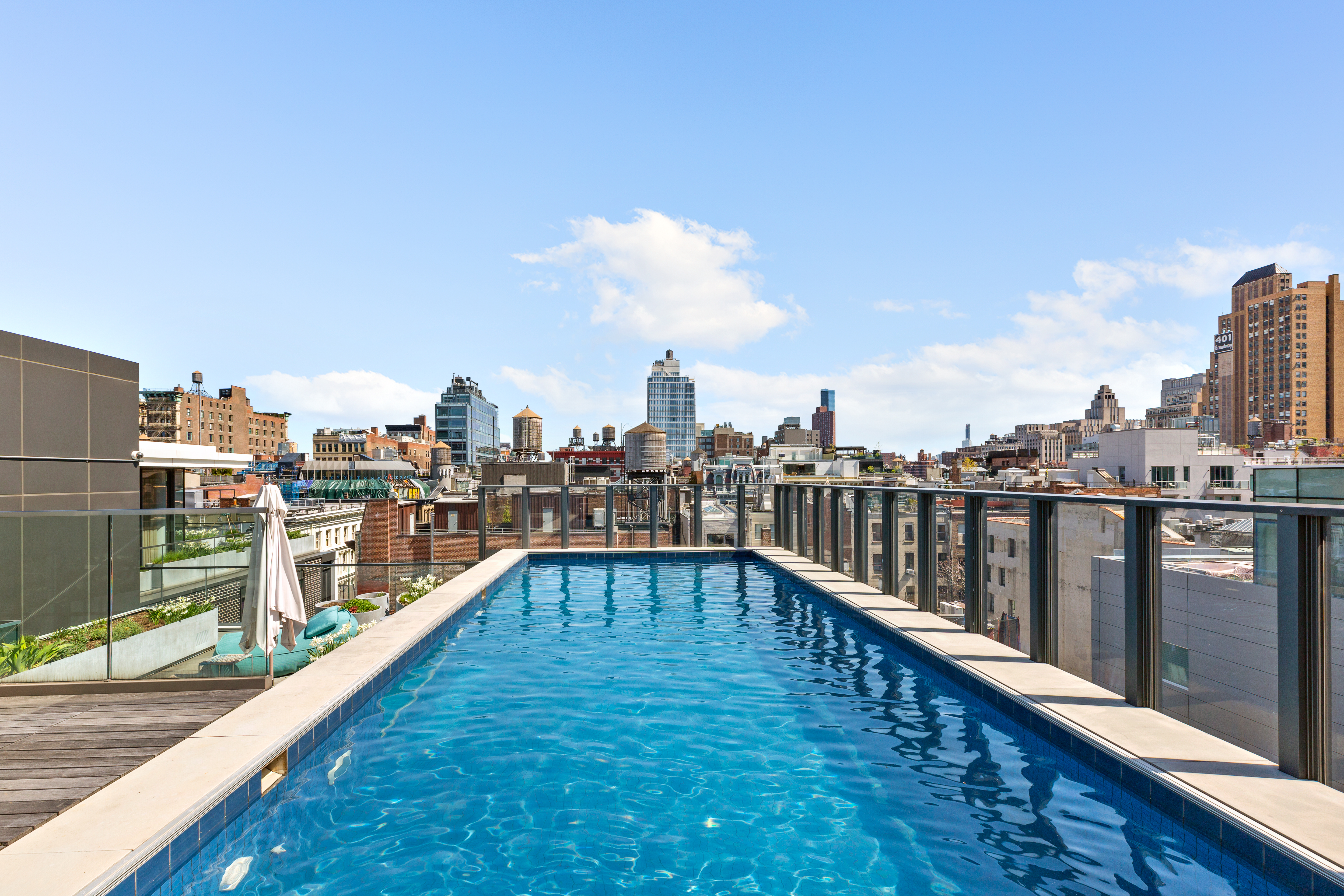 a view of a balcony with city