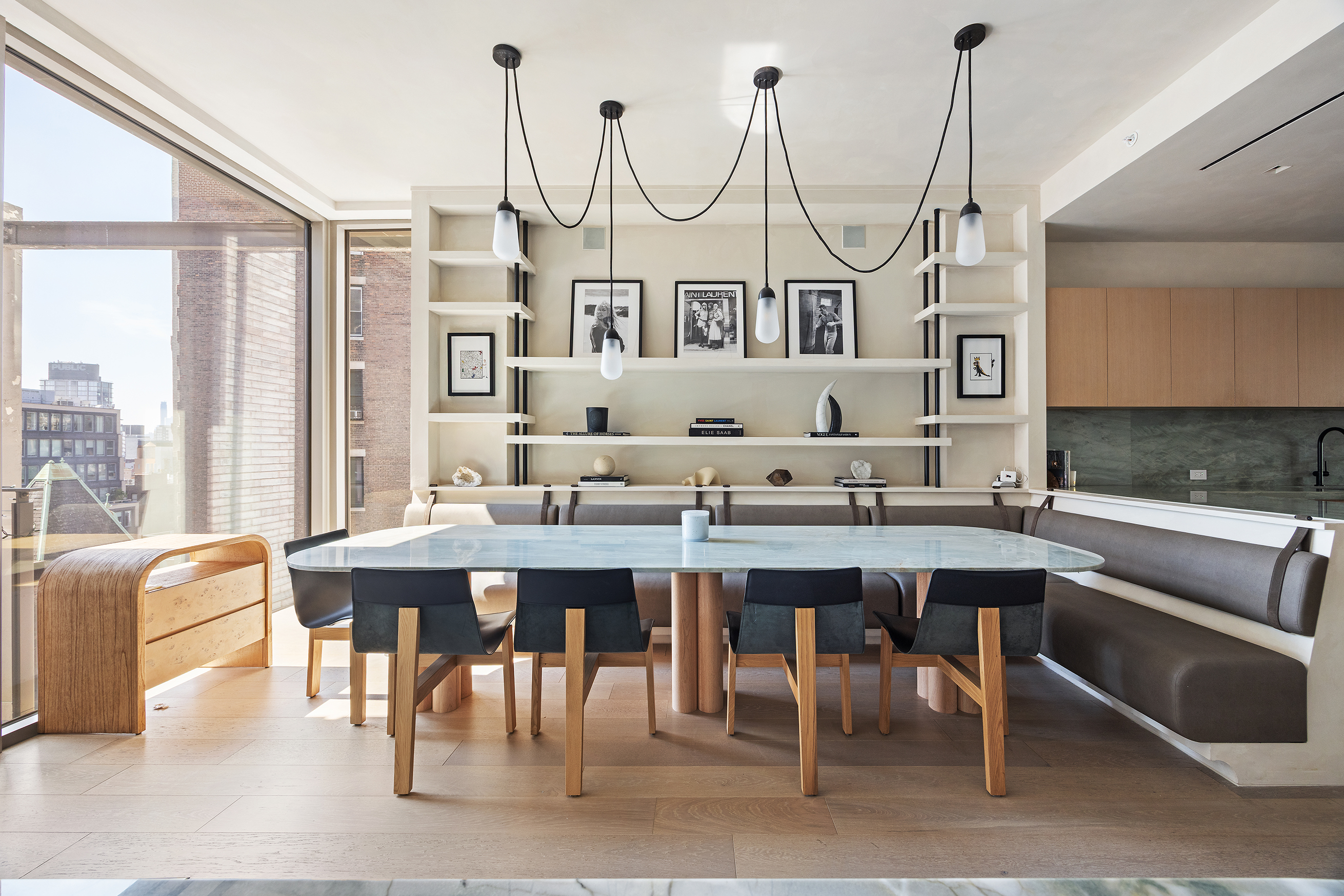 1 Great Jones Alley, Unit 10 Manhattan, NY 10012 - Photo 6 of 41 a view of a dining room with furniture window and wooden floor