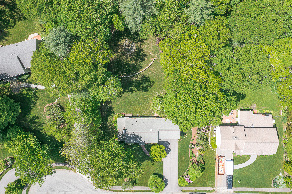 19 Colgate Road Wellesley, MA 02482 - Photo 3 of 5 an aerial view of residential house with outdoor space and trees all around