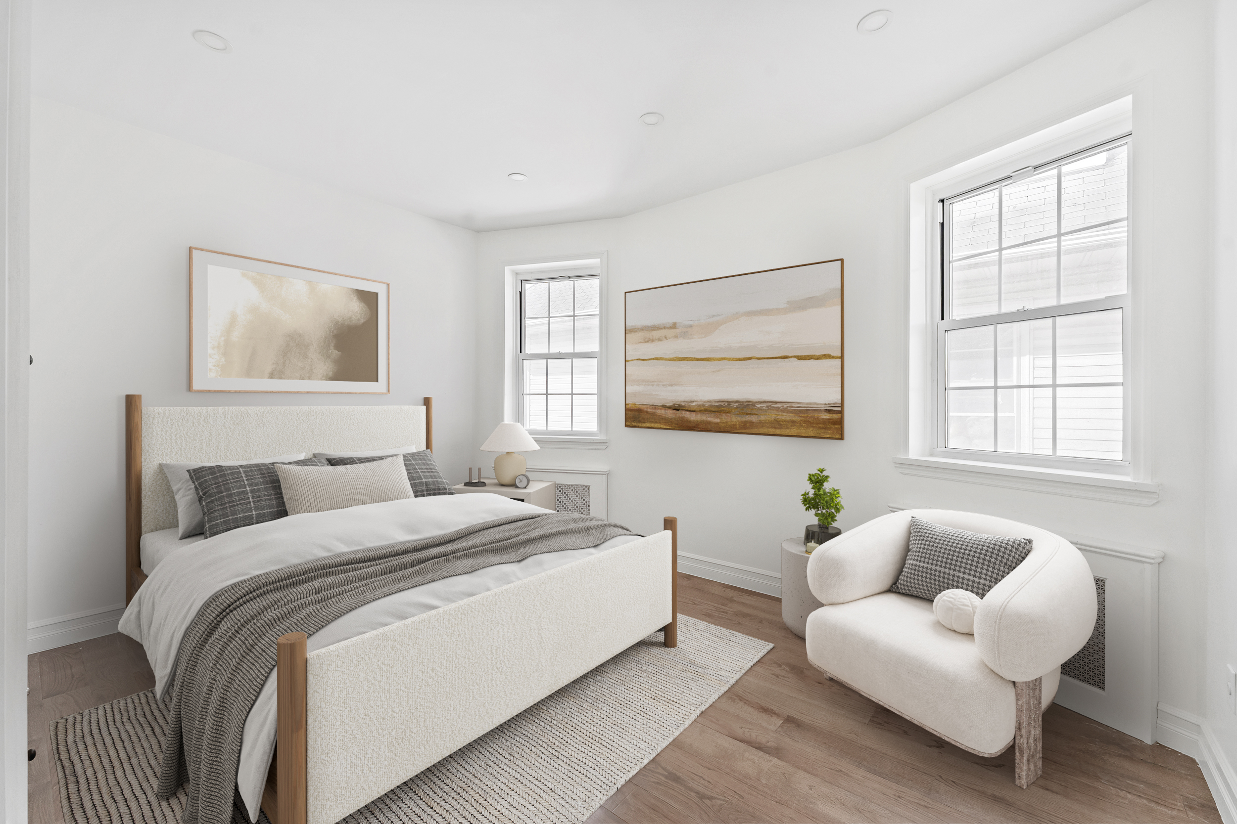 65 Bay 23rd Street, Unit 2 Brooklyn, NY 11214 - Photo 8 of 16 a bedroom with a bed and a couch