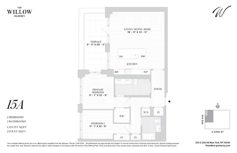 $3,550,000 | 201 East 23rd Street, Unit 15A | Gramercy