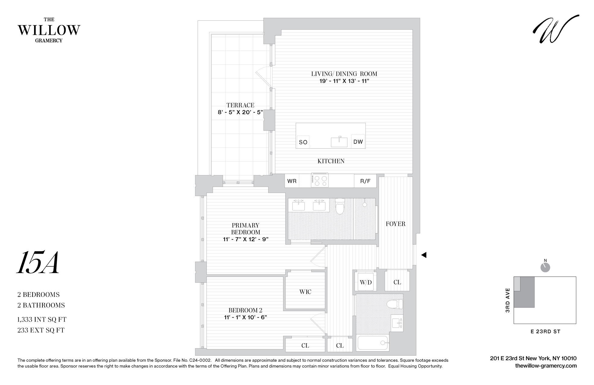 201 East 23rd Street, Unit 15A Manhattan, NY 10010 - Photo 19 of 19 a picture of a bench in front of a wall