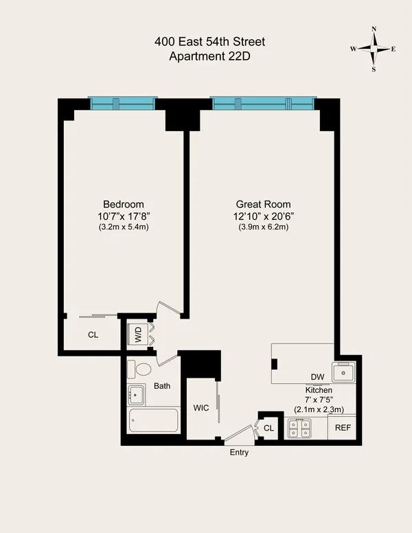 $825,000 | 400 East 54th Street, Unit 22D | Sutton Place