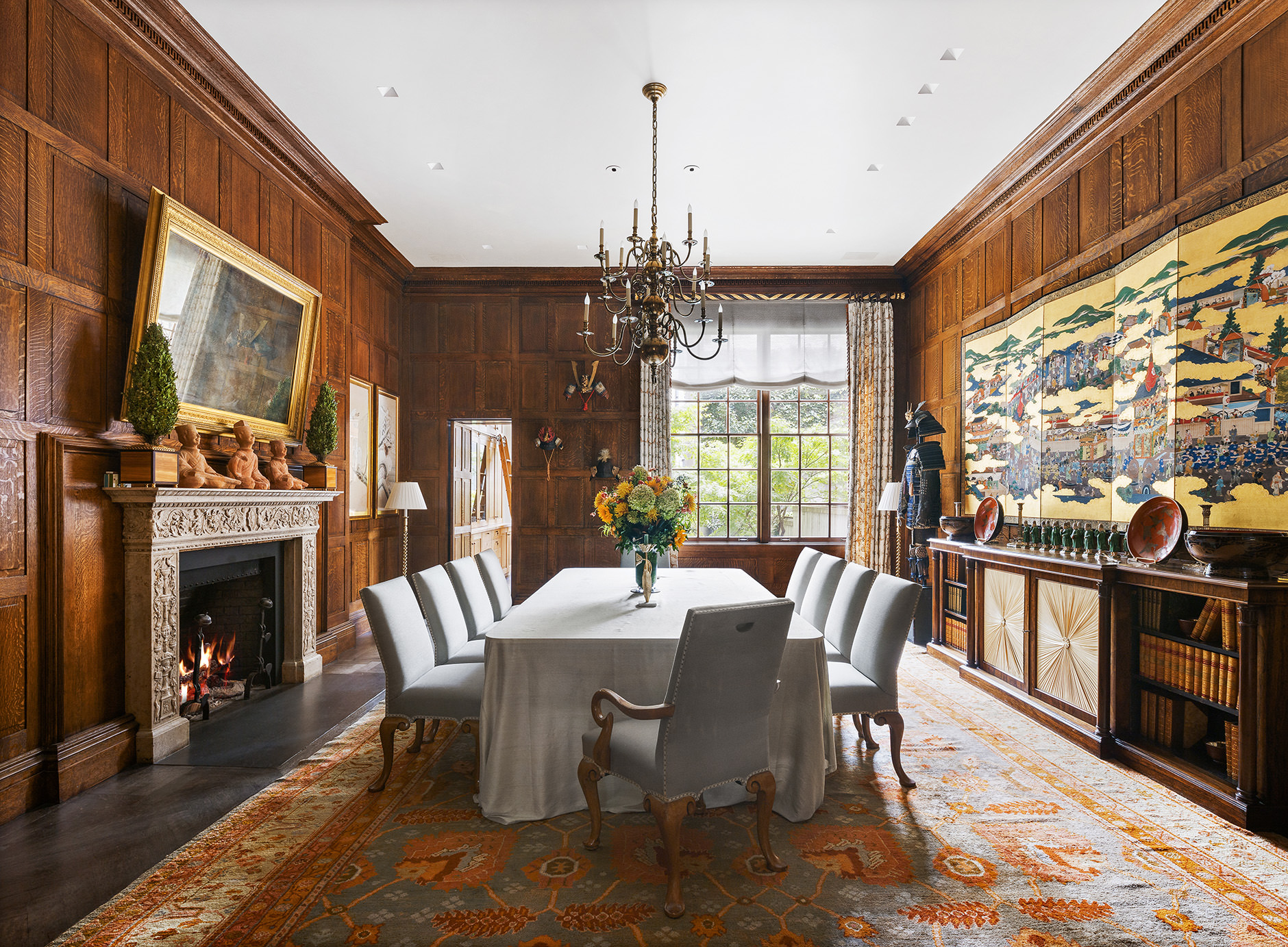 127 East 73rd Street Manhattan, NY 10021 - Photo 17 of 40 a dining room with furniture window and wooden floor