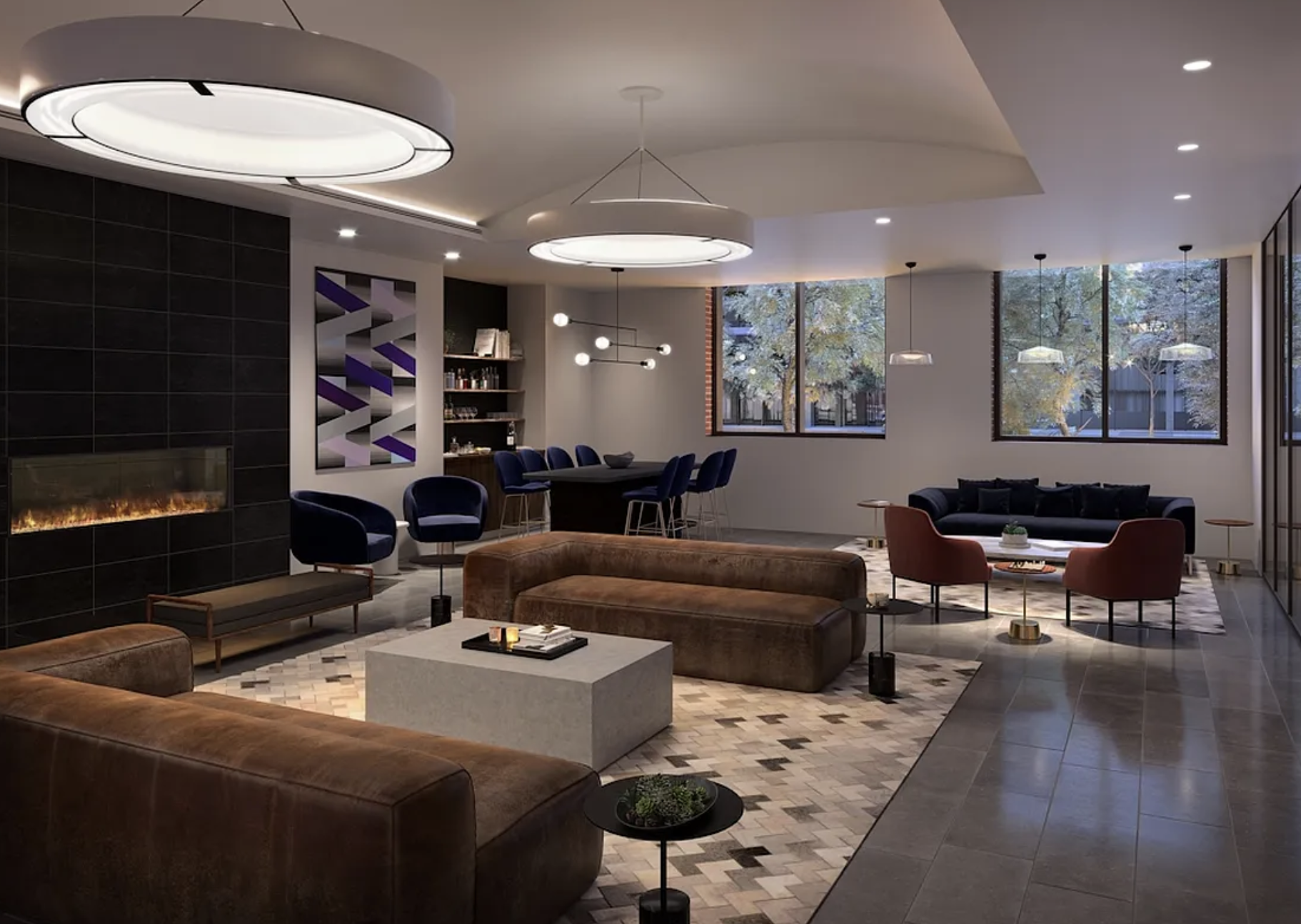 145 Clinton Street, Unit 4N Manhattan, NY 10002 - Photo 10 of 18 a living room with furniture and a flat screen tv