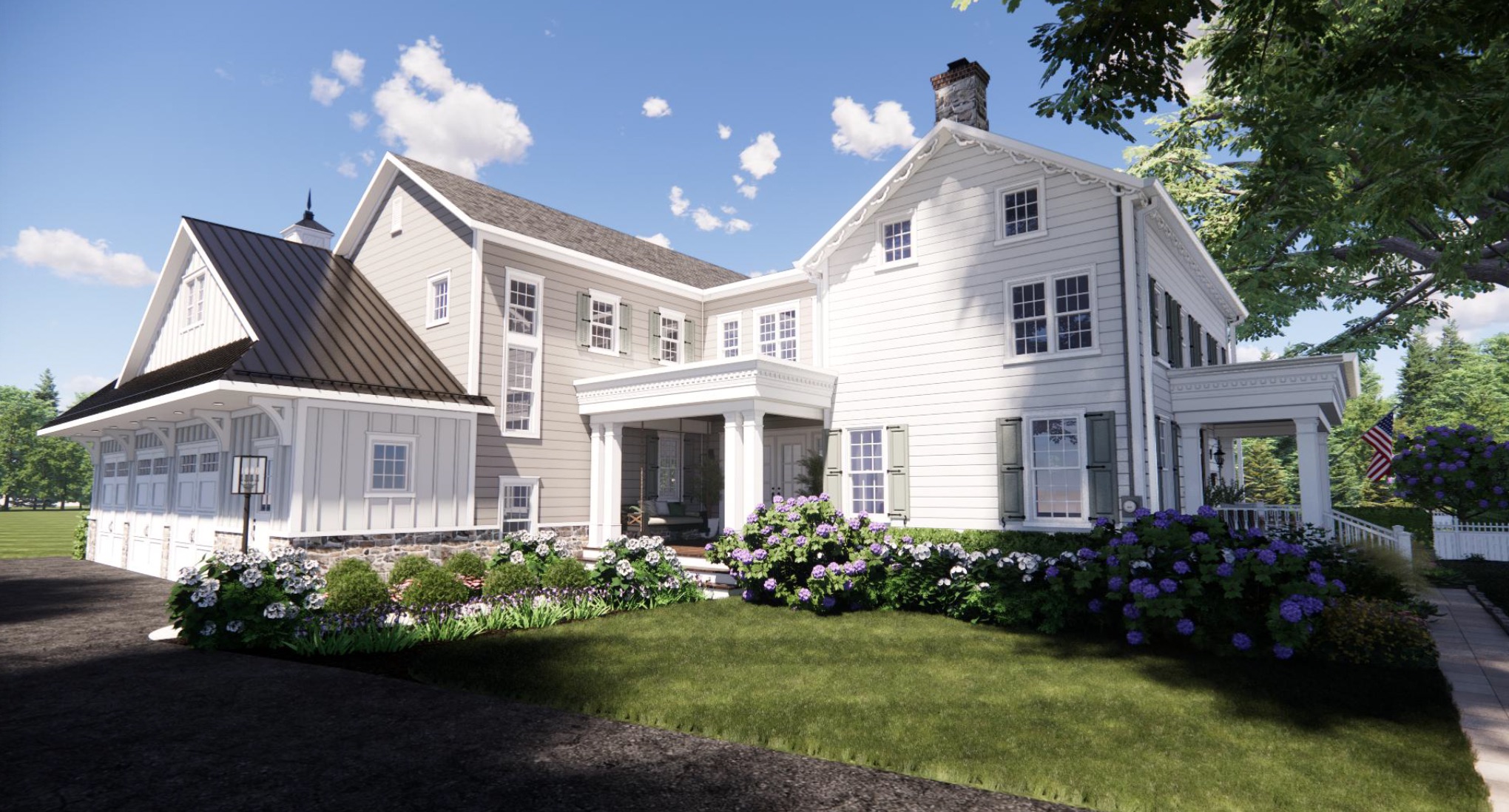 321 Lurgan Road New Hope, PA 18938 - Photo 14 of 30 a front view of a house with a garden and plants