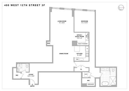 $3,850,000 | 400 West 12th Street, Unit 3F | West Village