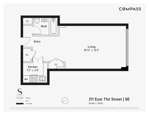 $312,500 | 311 East 71st Street, Unit 8E | Lenox Hill
