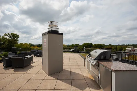 a terrace view with sitting space