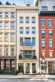 a front view of a multi story building