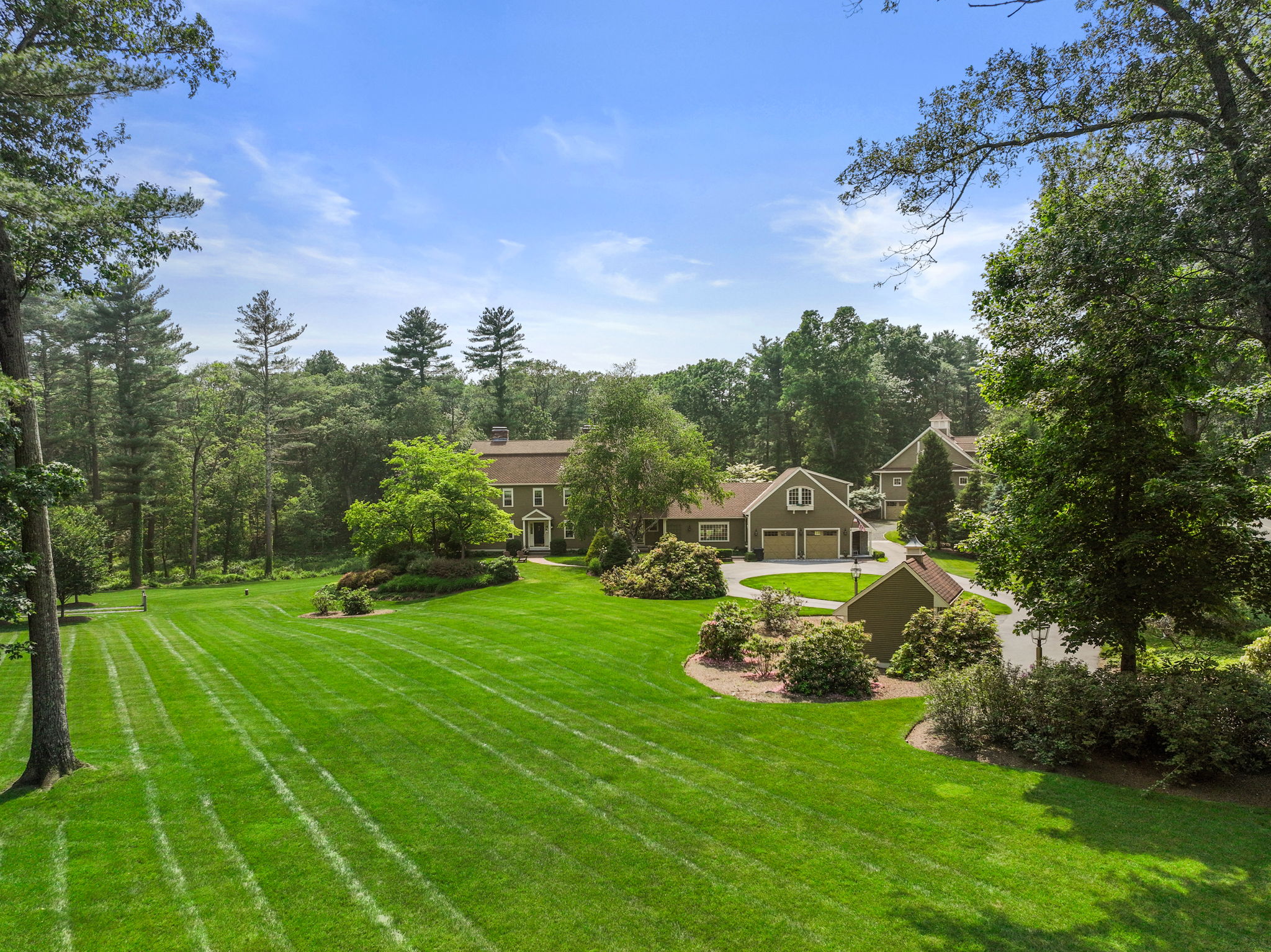 100 Farm Road Sherborn, MA 01770 - Photo 2 of 17 an aerial view of a house
