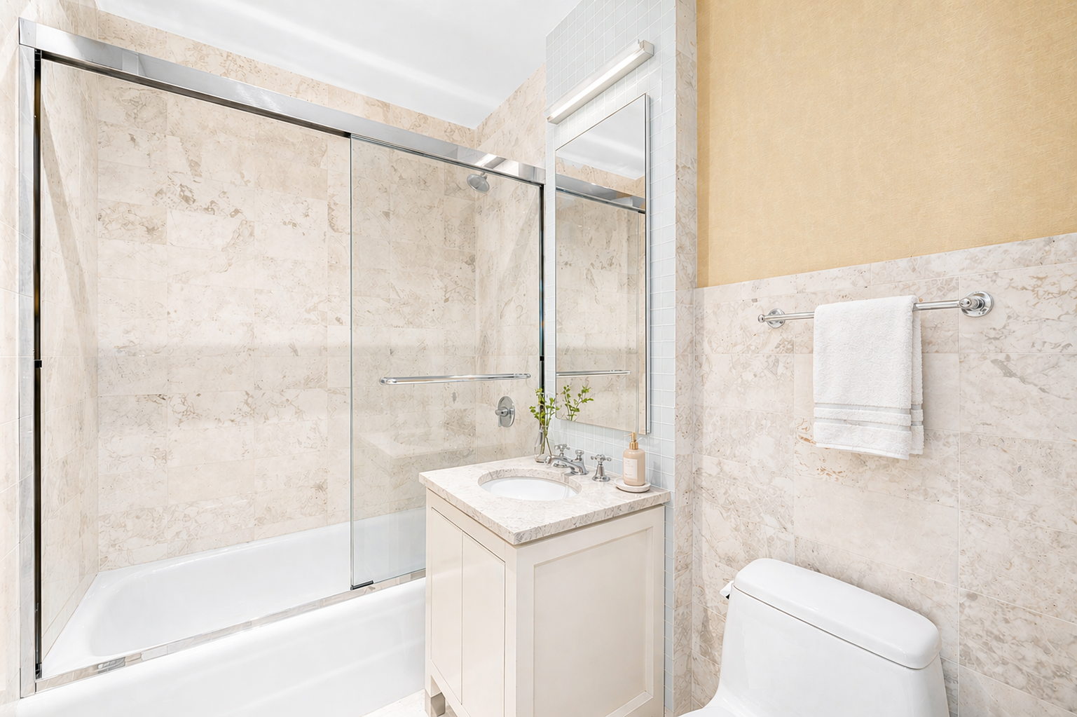 300 East 55th Street, Unit PHC Manhattan, NY 10022 - Photo 17 of 23 a bathroom with a sink toilet and shower