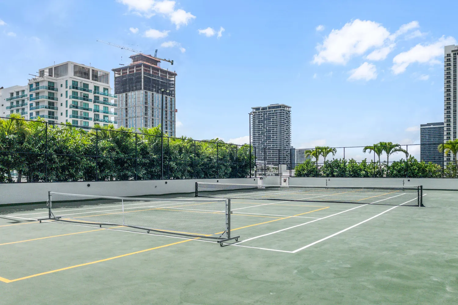 a view of outdoor space yard and city view