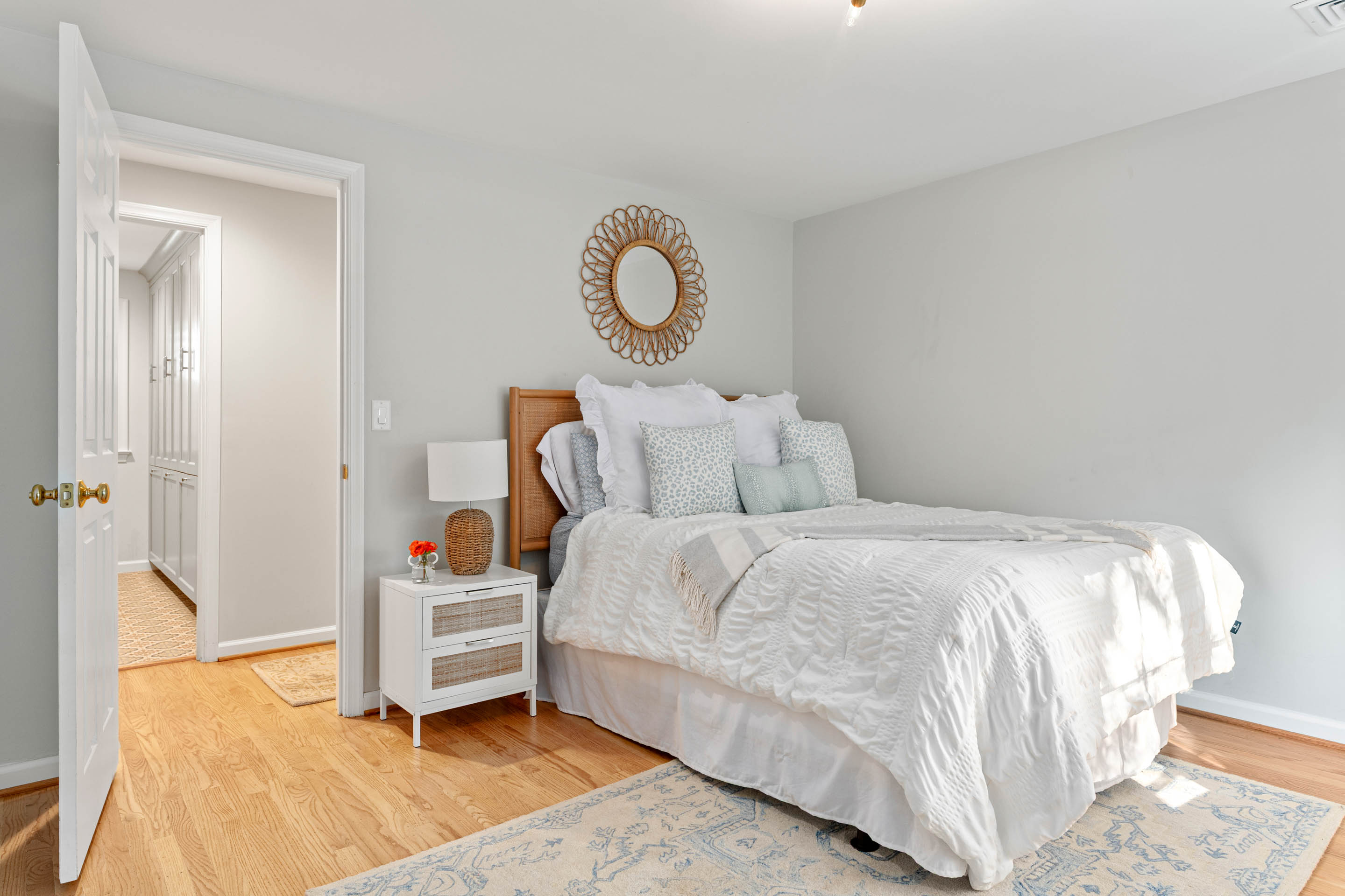 710 South Valley Forge Road Devon, PA 19333 - Photo 22 of 47 a bedroom with a bed and a chandelier