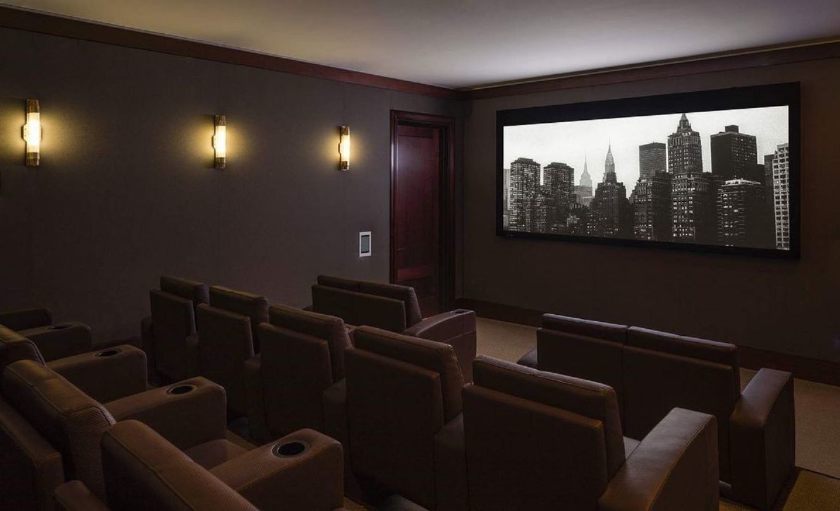 a city view with tall buildings