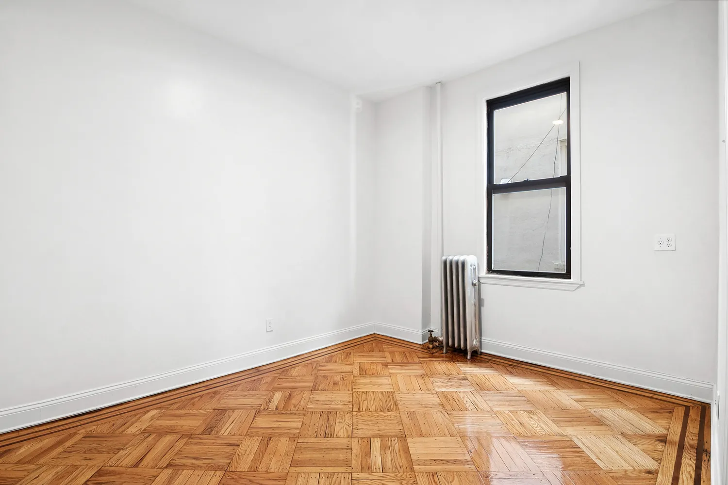 an empty room with a window