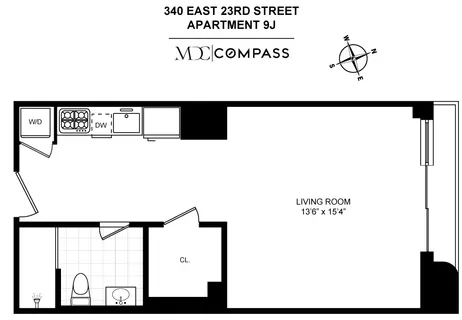 $3,775 | 340 East 23rd Street, Unit 9J | Gramercy