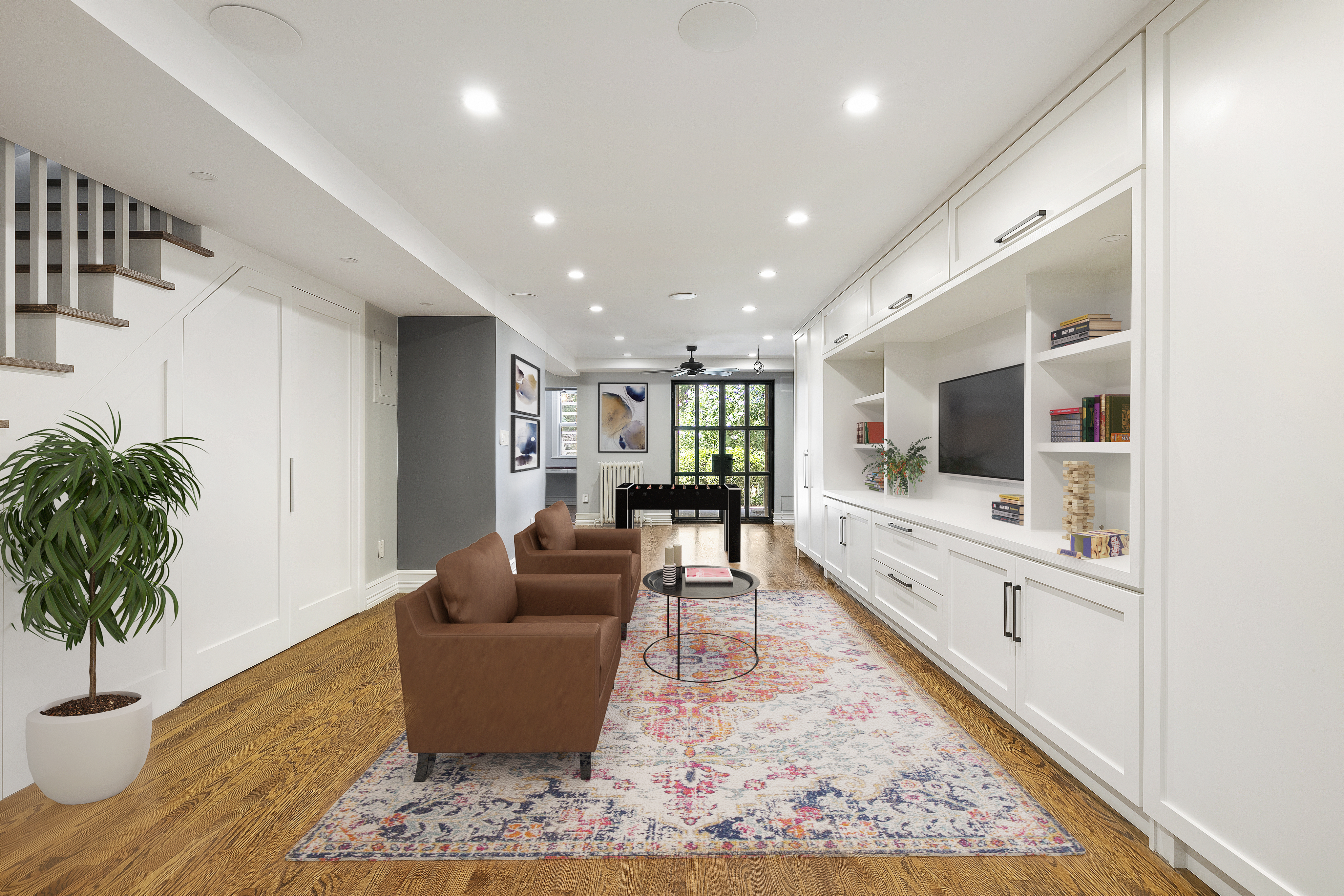 428 5th Street Brooklyn, NY 11215 - Photo 6 of 26 a living room with furniture and a flat screen tv