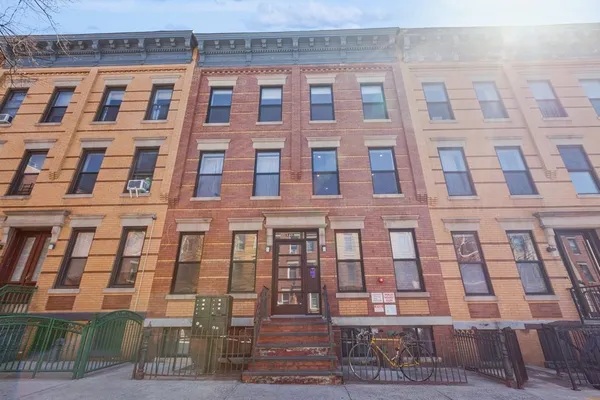 a front view of a building