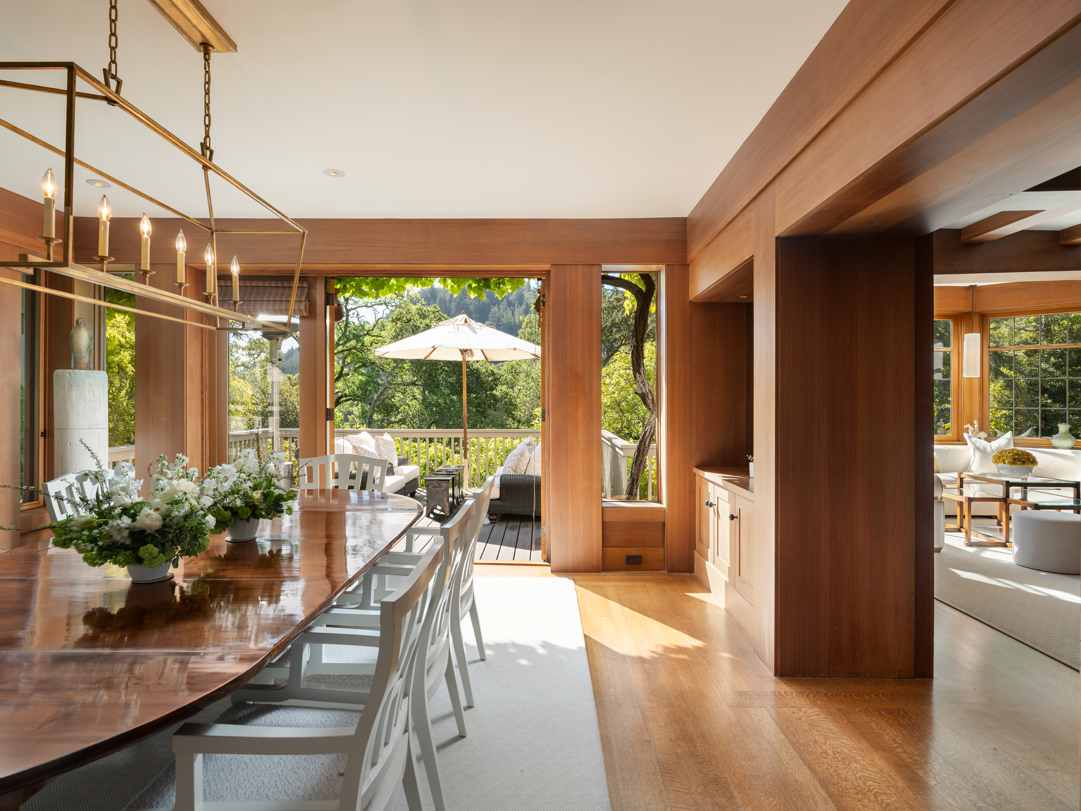 37 Upper Road Ross, CA 94957 - Photo 13 of 68 a view of a dining room with furniture window and outside view