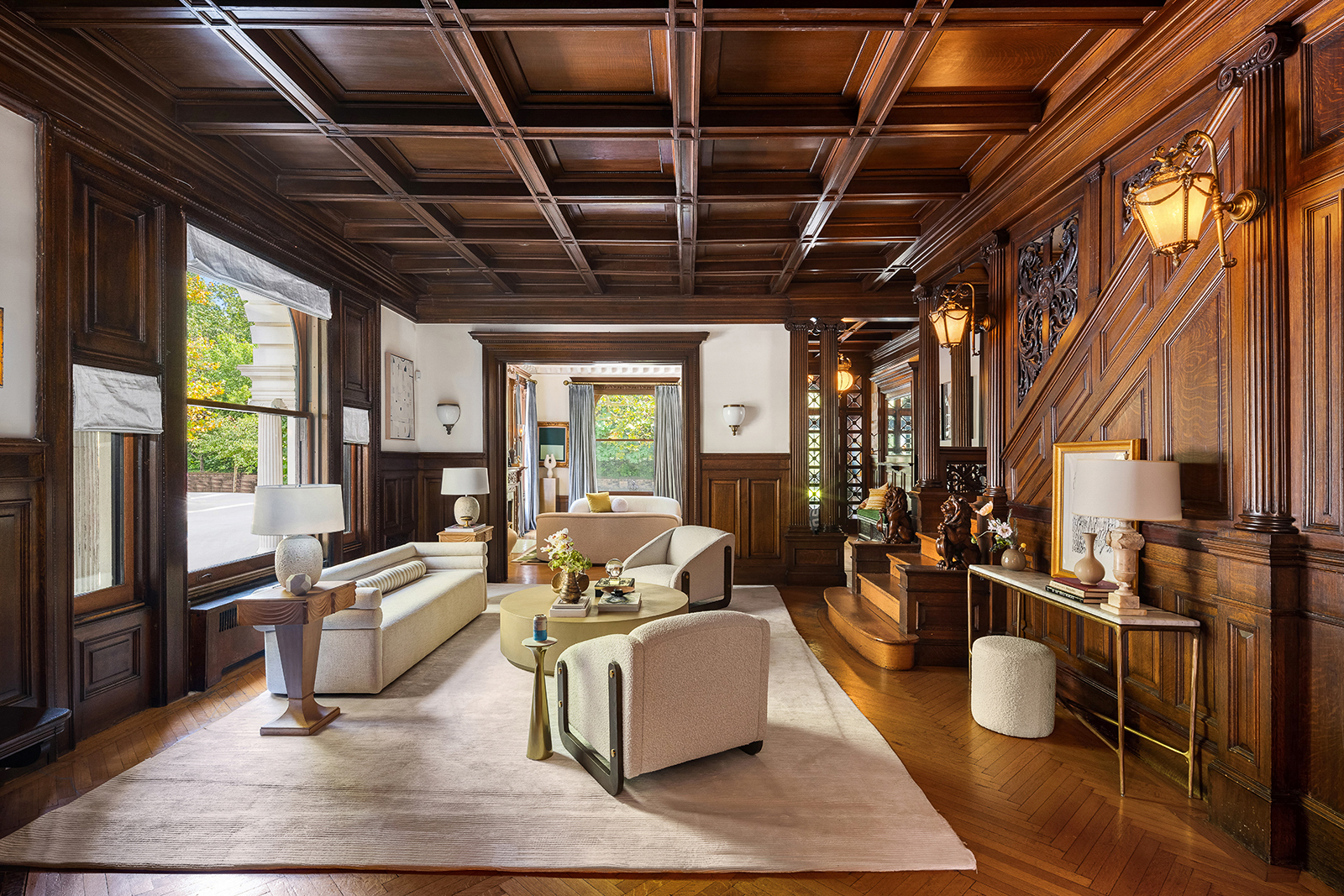 18 Prospect Park West Brooklyn, NY 11215 - Photo 14 of 33 a living room with furniture and a wooden floor
