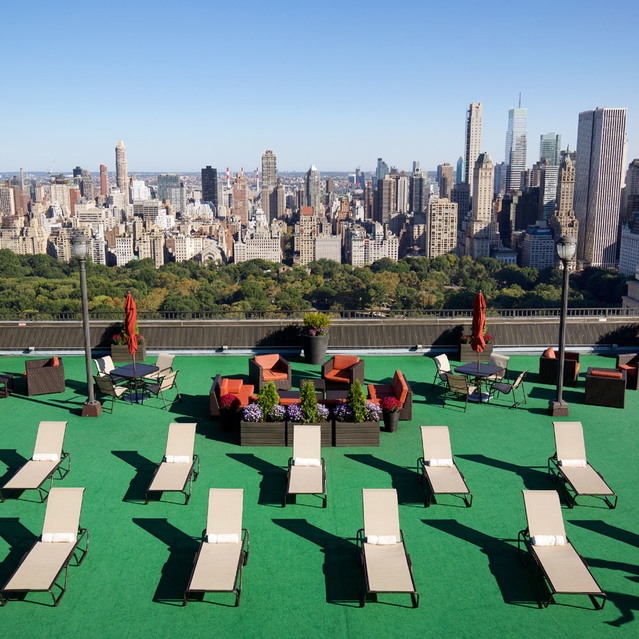 20 West 64th Street, Unit 41H Manhattan, NY 10023 - Photo 34 of 39 a view of a big yard with plants and large trees
