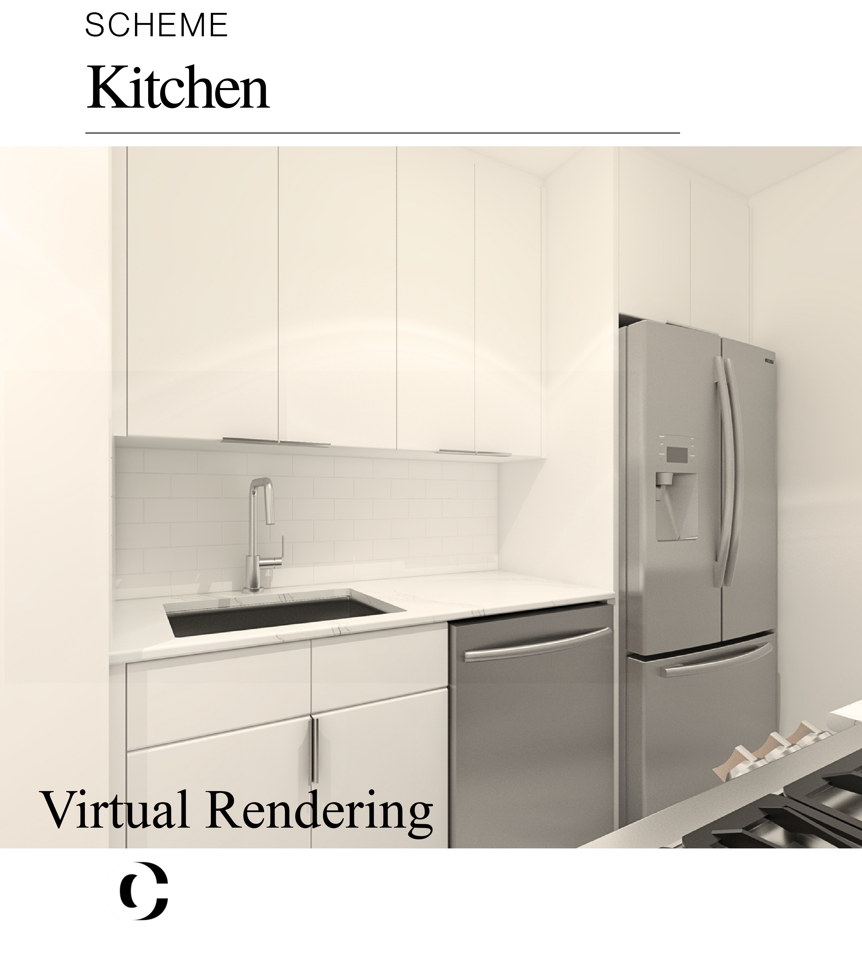 101 West 12th Street, Unit 6MN Manhattan, NY 10011 - Photo 11 of 17 a kitchen with a refrigerator and a sink