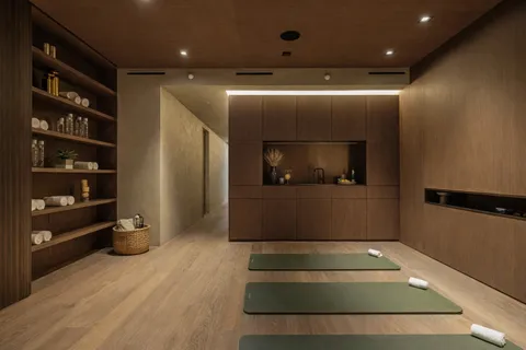 a view of lobby with stairs and wooden floor