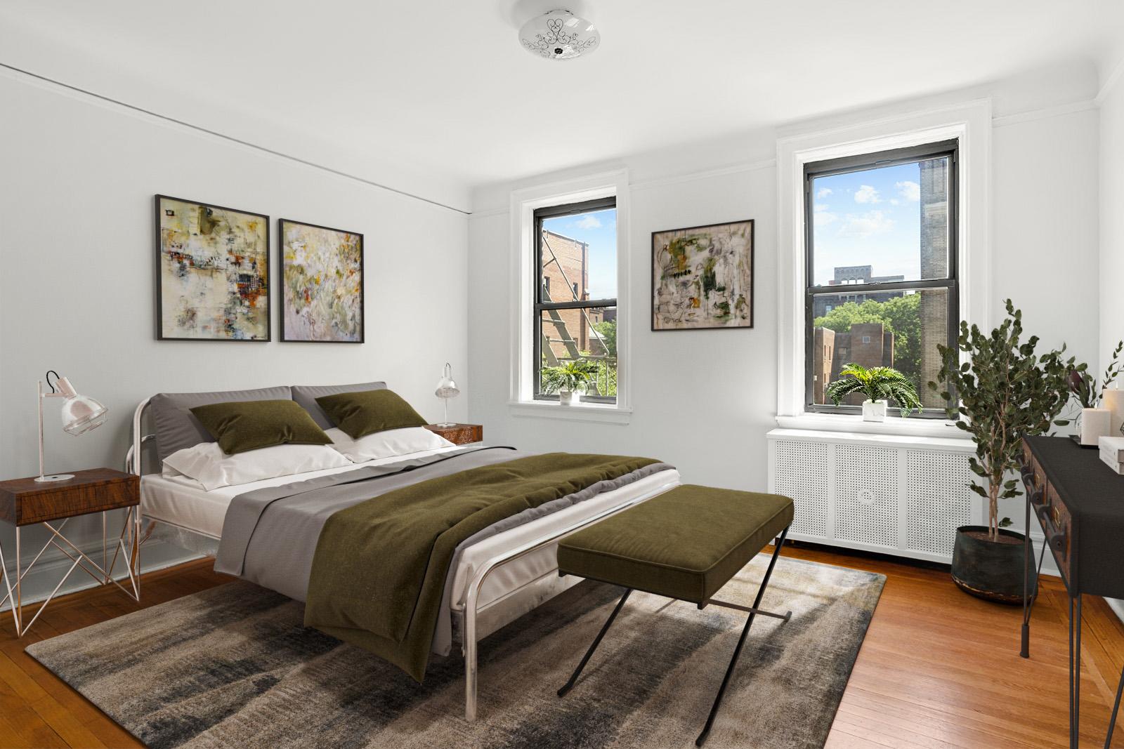 35-30 82nd Street, Unit 32 Queens, NY 11372 - Photo 8 of 11 a bedroom with a bed and a window