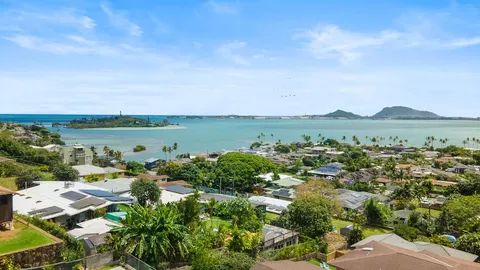 a view of a city with lake view