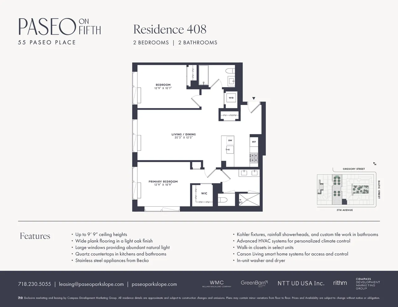 $8,700 | 55 Paseo Place, Unit 408 | Park Slope